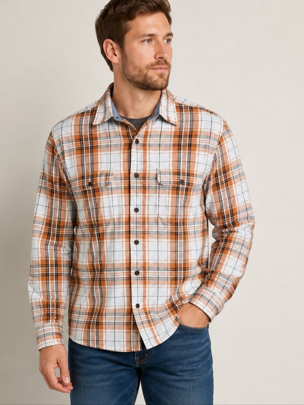 Red Head Brand Co. Men's Plaid Flannel Shirt – Size Medium